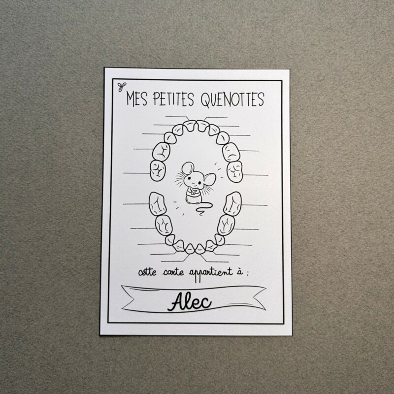 carte des dents perso