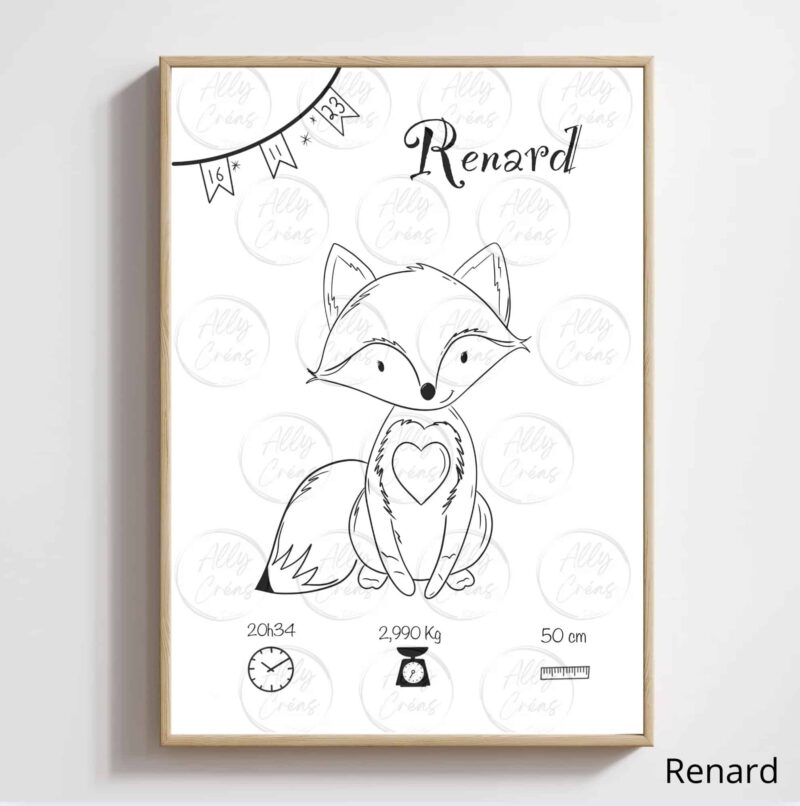 Design Animaux pour aquarelle personnalisée