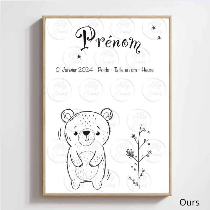 Design Animaux pour aquarelle personnalisée