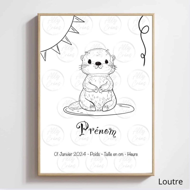 Design Animaux pour aquarelle personnalisée