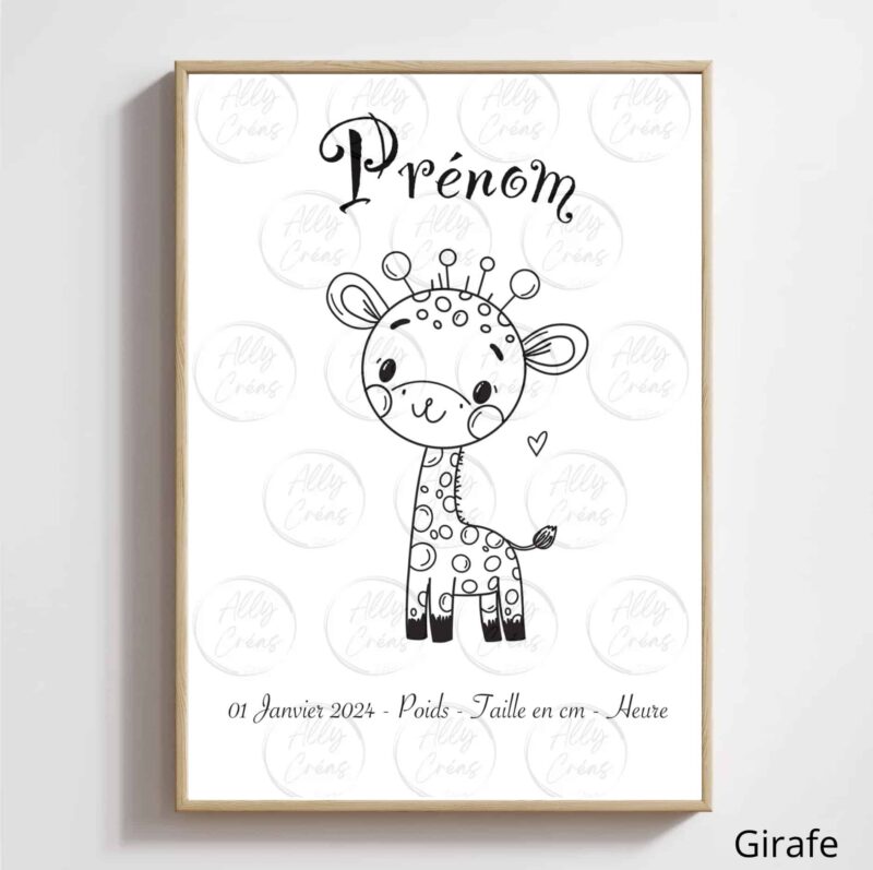 Design Animaux pour aquarelle personnalisée