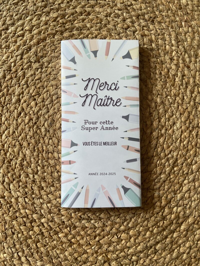 Tablette de chocolat Maîtresse – Image 2